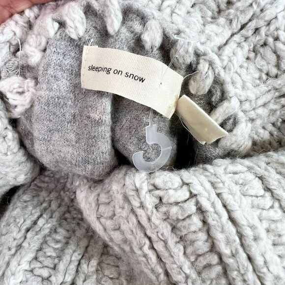 Sleeping On Snow Sweater Womens Small Gray Turtle Neck wool alpaca cabin cozy - Picture 7 of 12